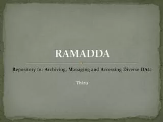 RAMADDA