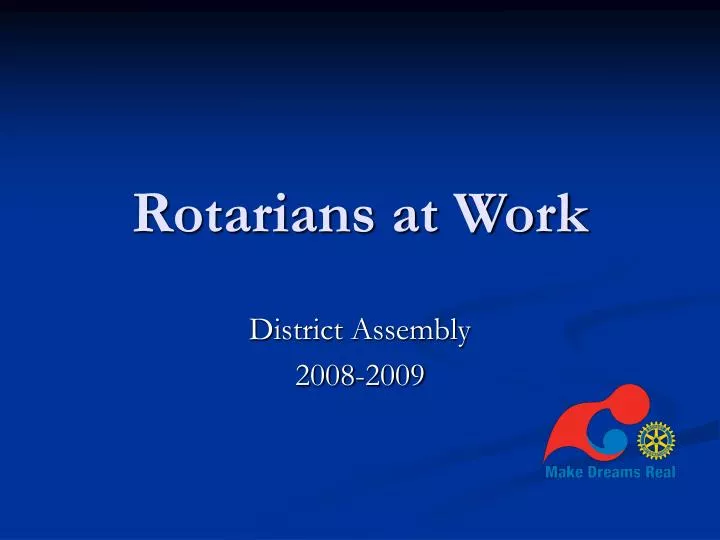 rotarians at work