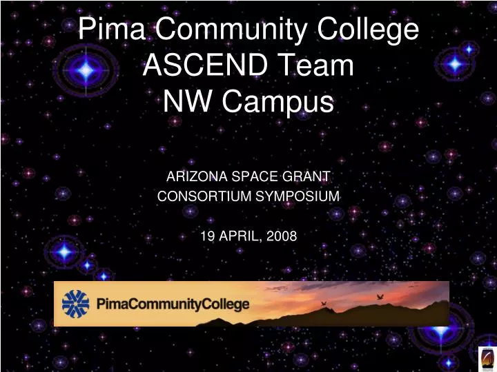 arizona space grant consortium symposium 19 april 2008