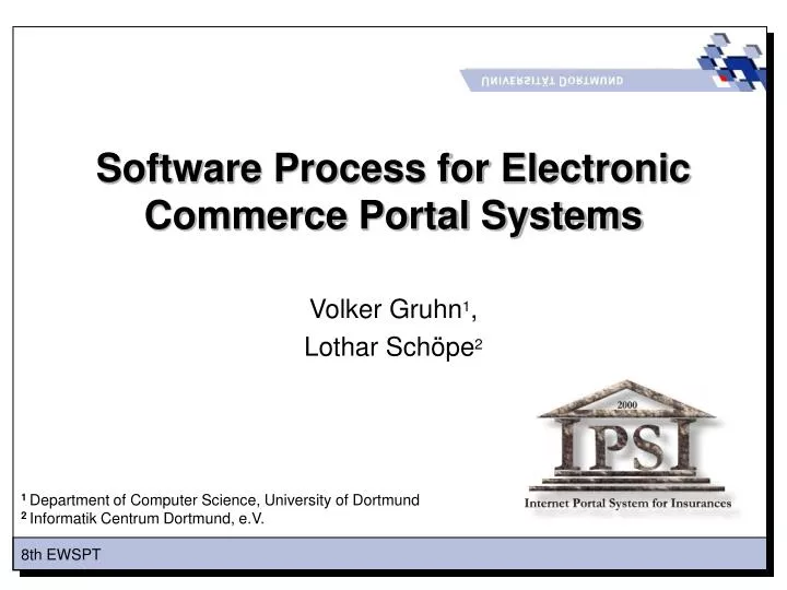 software process for electronic commerce portal systems