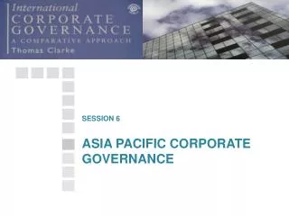 ASIA PACIFIC CORPORATE GOVERNANCE