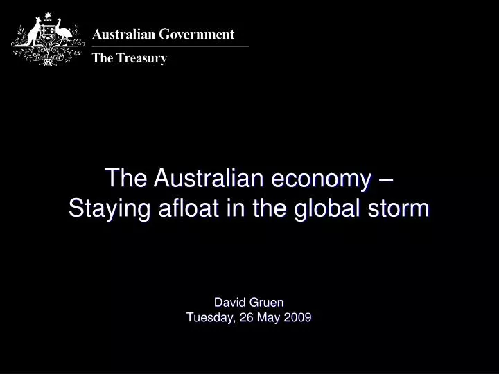 the australian economy staying afloat in the global storm