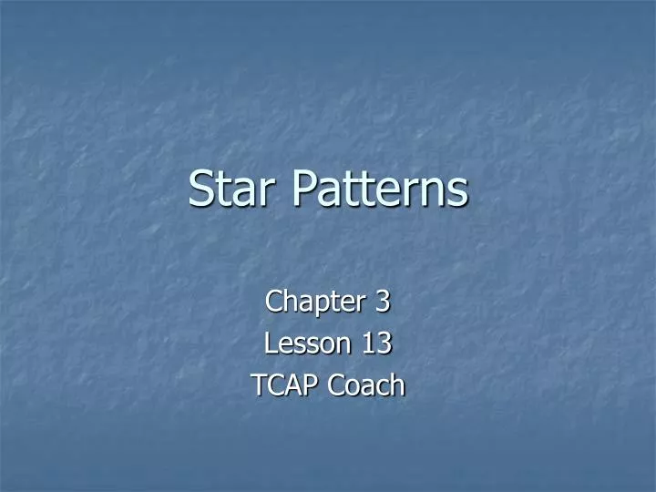 star patterns