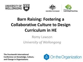 Barn Raising: Fostering a Collaborative Culture to Design Curriculum in HE