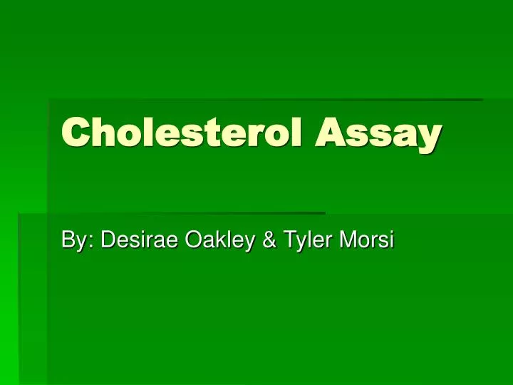 cholesterol assay