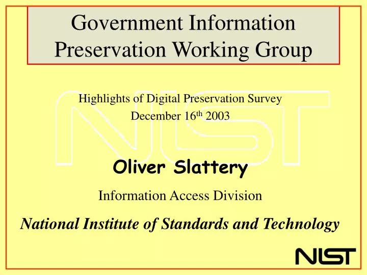 government information preservation working group
