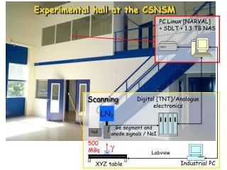 Experimental hall at the CSNSM