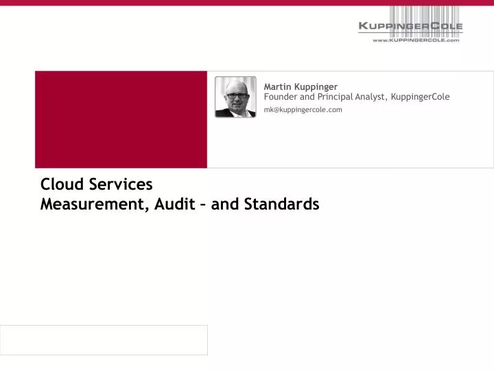 cloud services measurement audit and standards