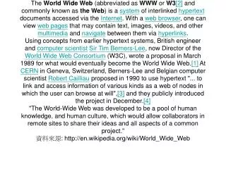 The World Wide Web