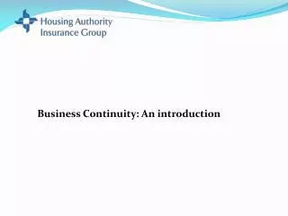 Business Continuity: An introduction