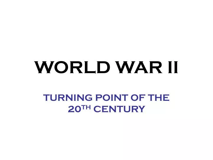 world war ii