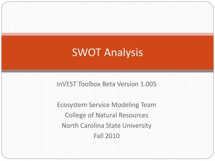 swot analysis