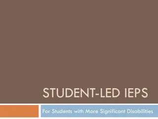 student led ieps