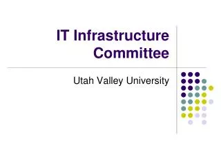 IT Infrastructure Committee