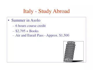 Italy - Study Abroad
