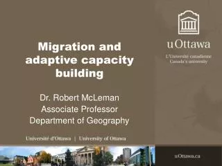 Migration and adaptive capacity building
