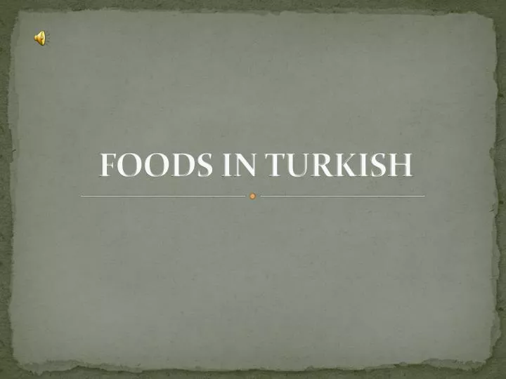 foods in turkish