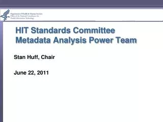 hit standards committee metadata analysis power team