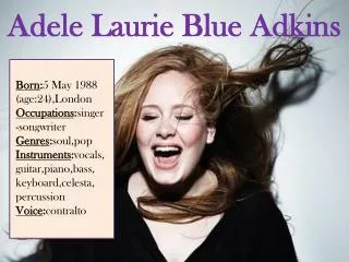 Adele Laurie Blue Adkins