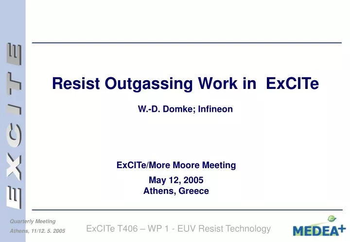 resist outgassing work in excite w d domke infineon