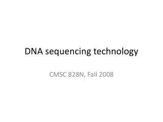 DNA sequencing technology