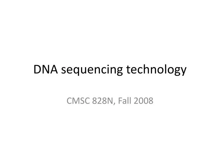 dna sequencing technology