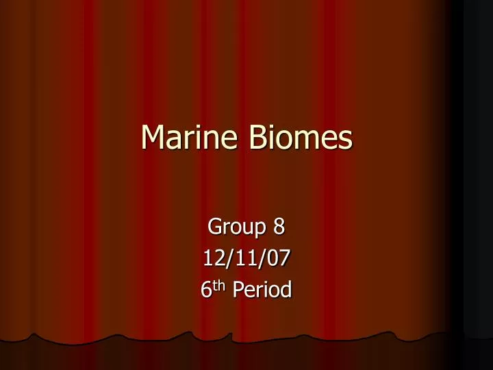 marine biomes