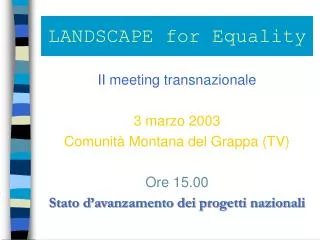 landscape for equality