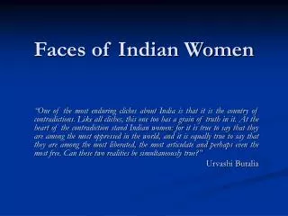 Faces of Indian Women