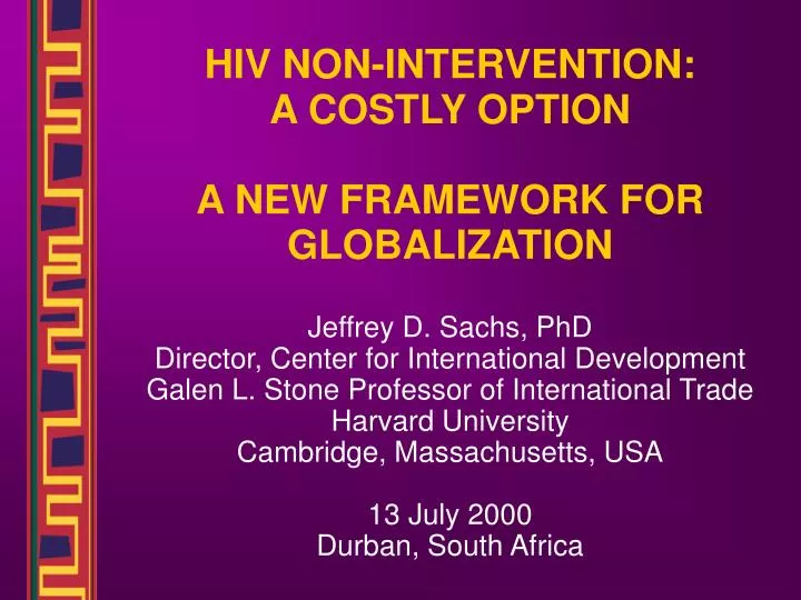 hiv non intervention a costly option a new framework for globalization