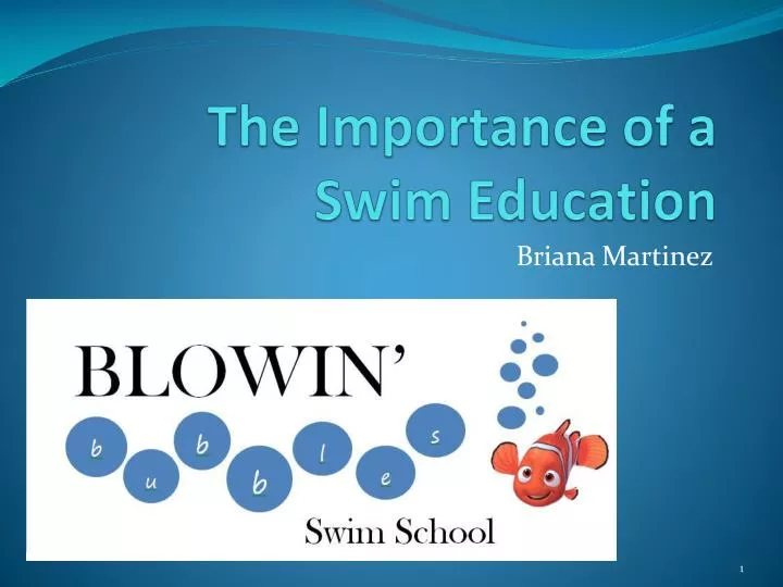 the importance of a swim education