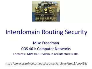 Interdomain Routing Security