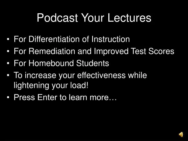 podcast your lectures