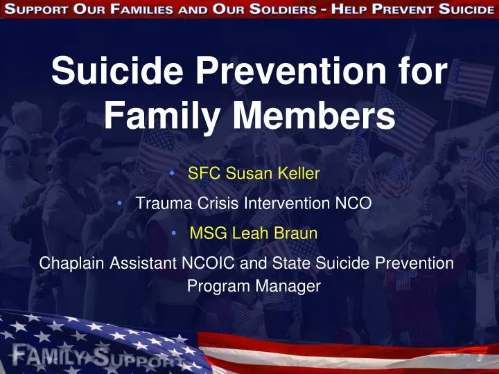 suicide prevention for family members