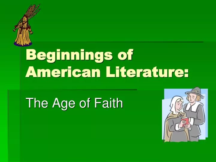 beginnings of american literature