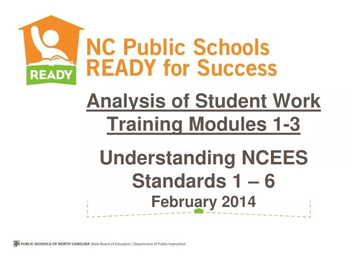 analysis of student work training modules 1 3 understanding ncees standards 1 6 february 2014
