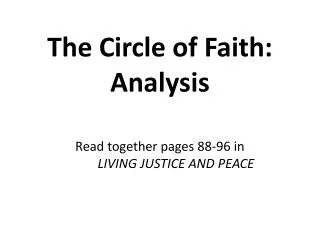 The Circle of Faith: Analysis