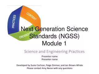 Next Generation Science Standards (NGSS) Module 1
