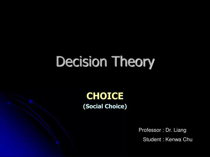decision theory