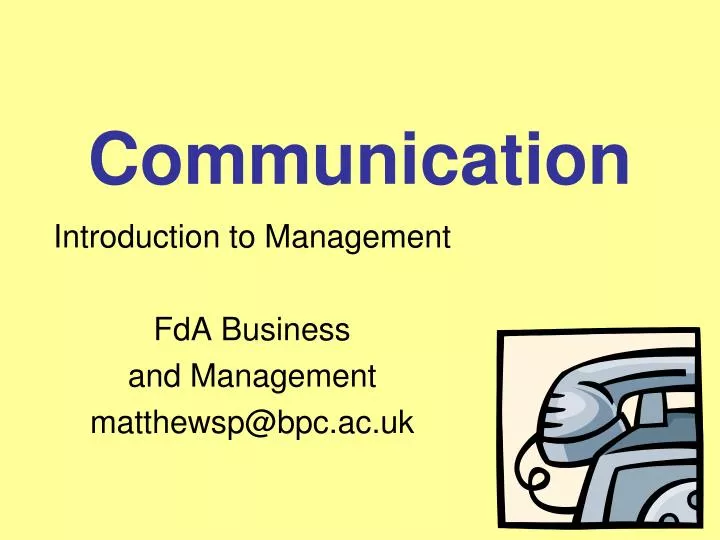 introduction to management fda business and management matthewsp@bpc ac uk