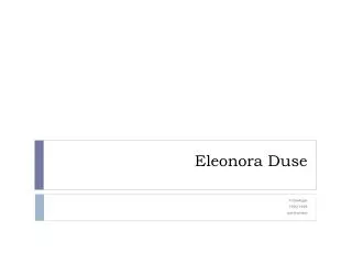 eleonora duse