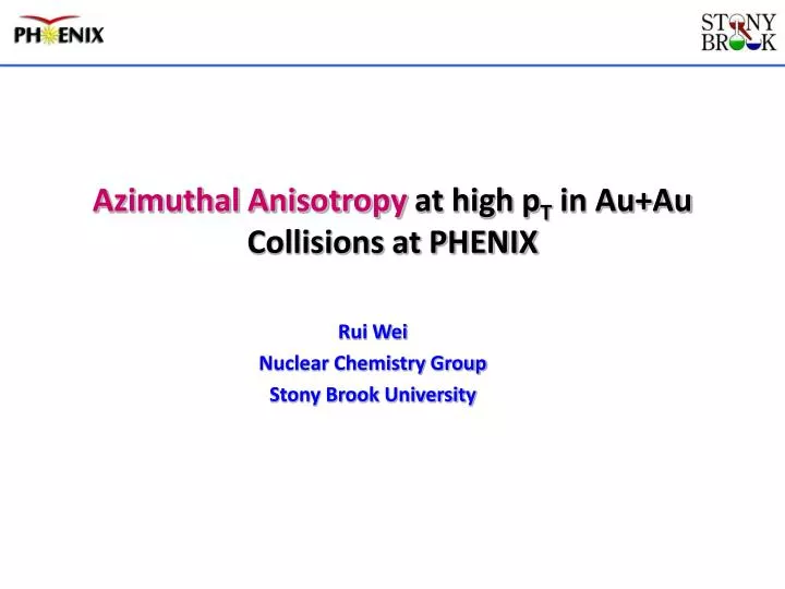 azimuthal anisotropy at high p t in au au collisions at phenix