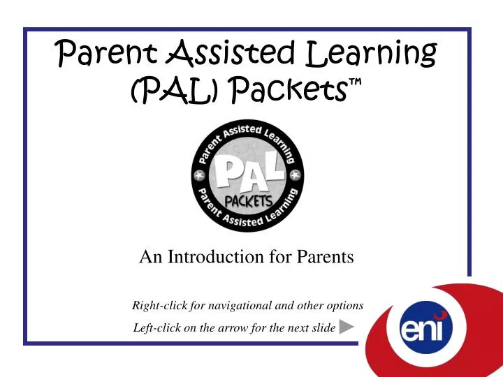 parent assisted learning pal packets