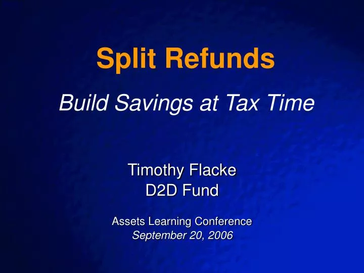 timothy flacke d2d fund assets learning conference september 20 2006