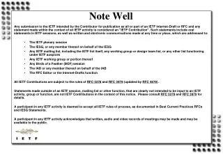 note well