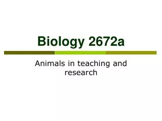 Biology 2672a