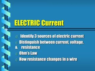 ELECTRIC Current