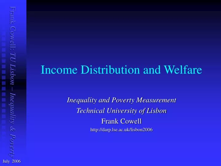 income distribution and welfare