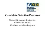 Candidate Selection Processes