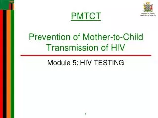 PMTCT Prevention of Mother-to-Child Transmission of HIV
